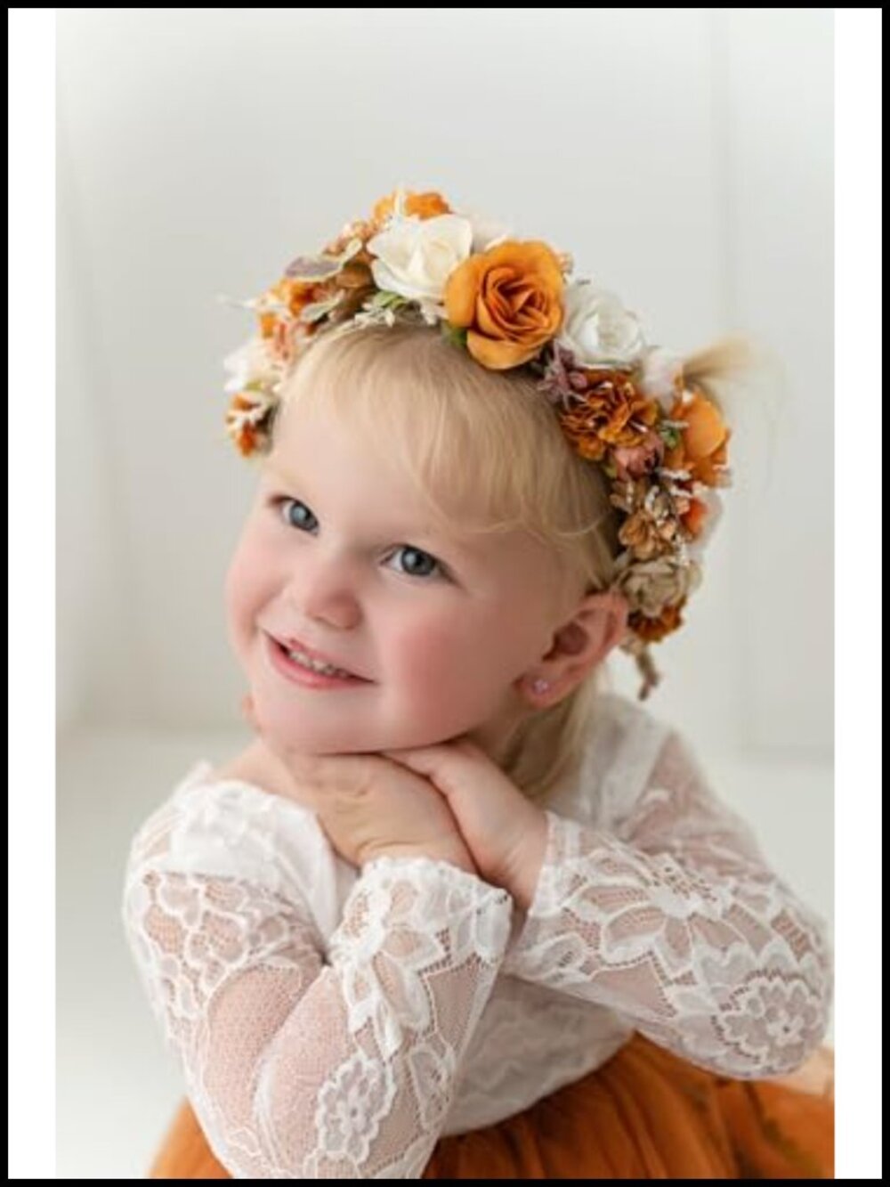 Handcrafted Silk Flower Crown Headband Adjustable for Girls Birthday Parties